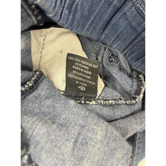 Celebrity Pink Jeans Denim Dress Womans Medium Strapless Belted Romper NWT - Picture 7 of 7